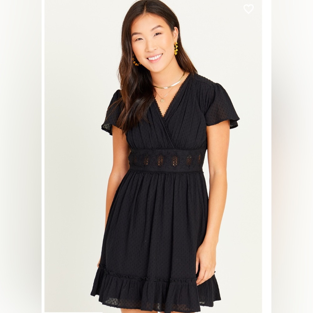 Altar'd State Elegant Black Mini Dress
